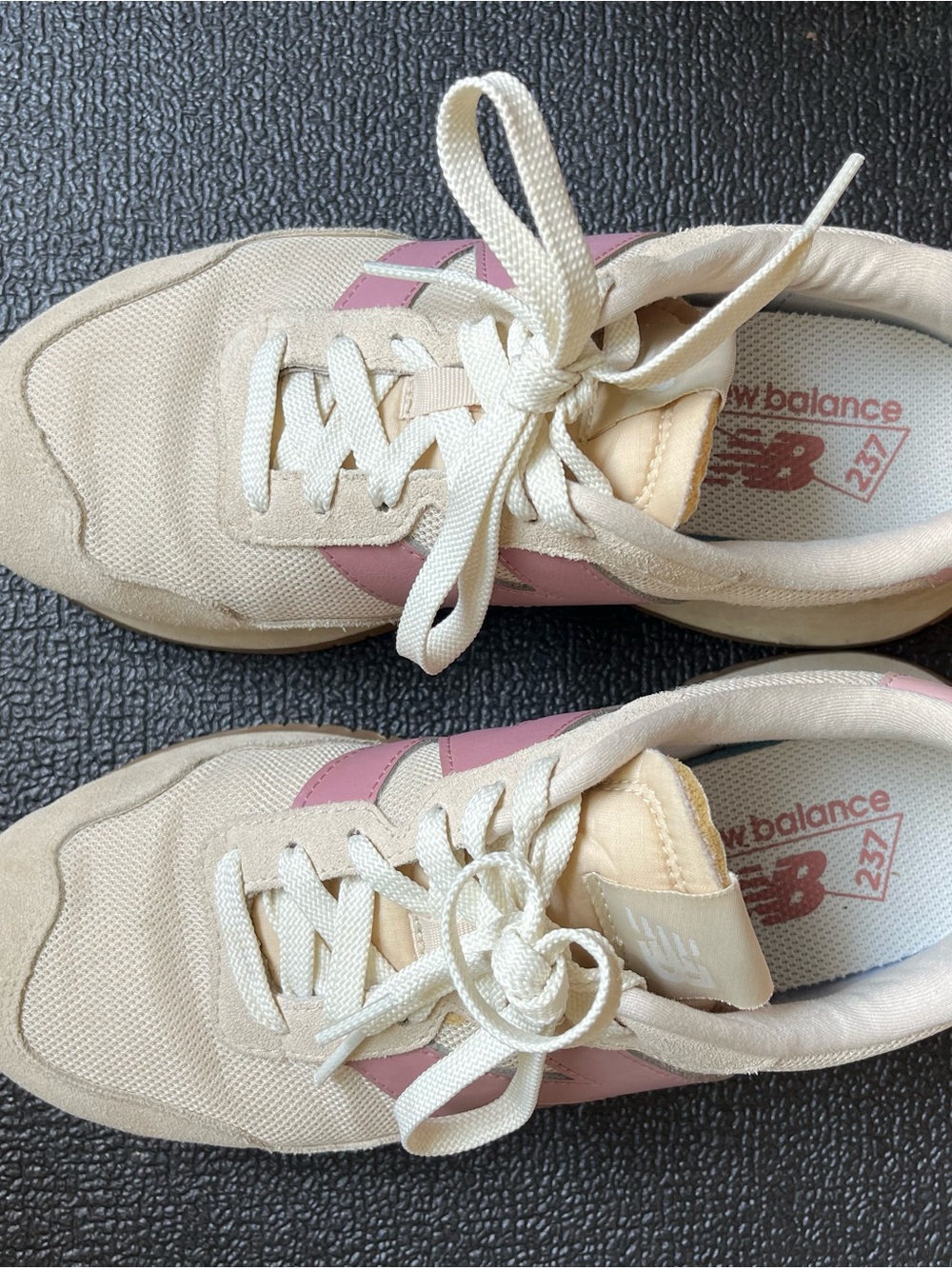 New Balance Women's Cream & Pink Retro Runner Sneakers